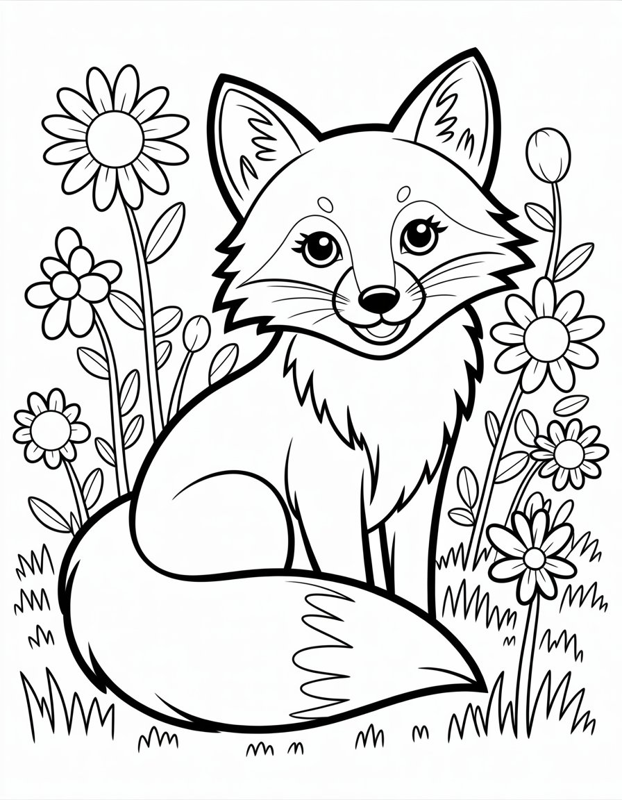 cute animal coloring page