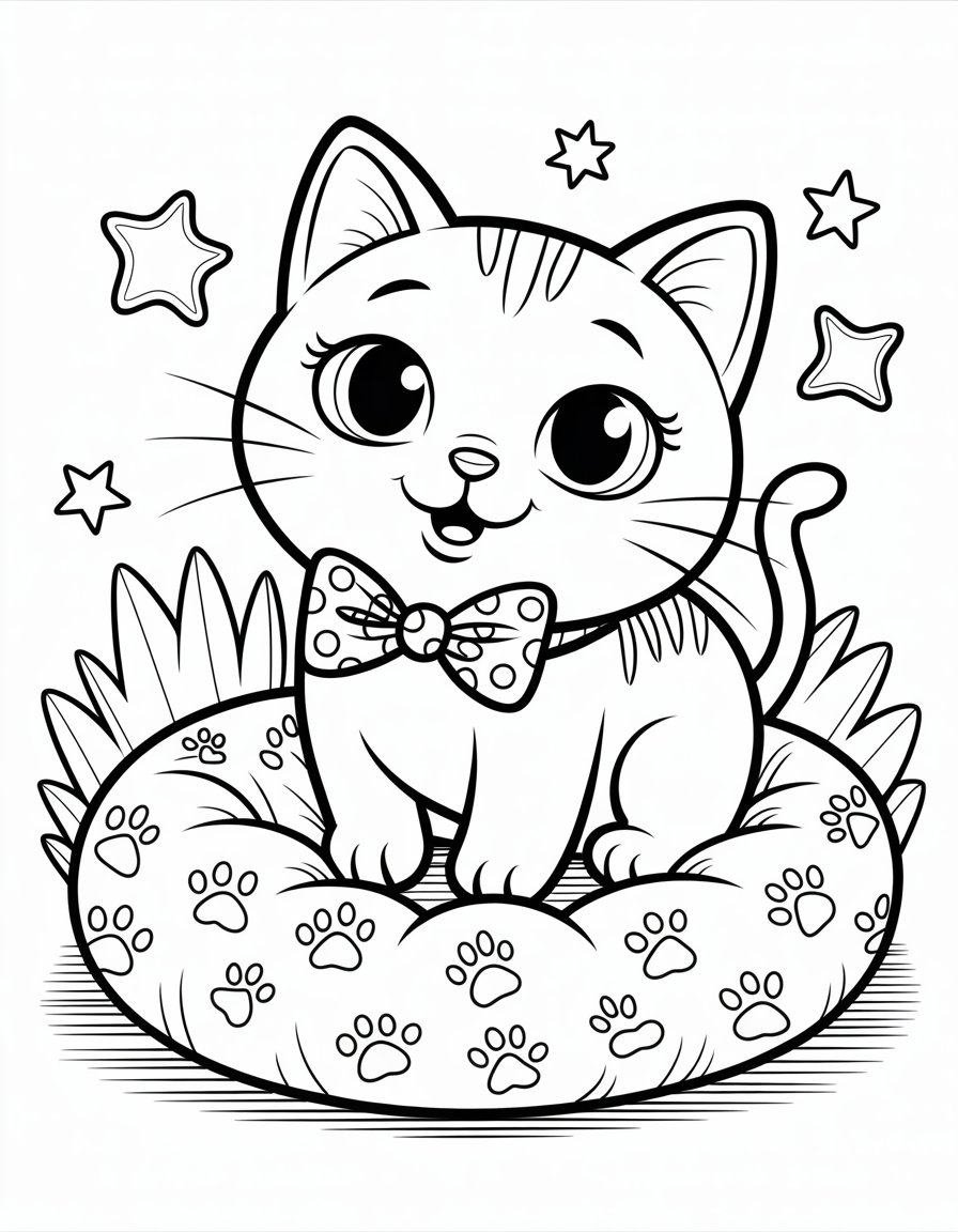 cute cartoon animal coloring page