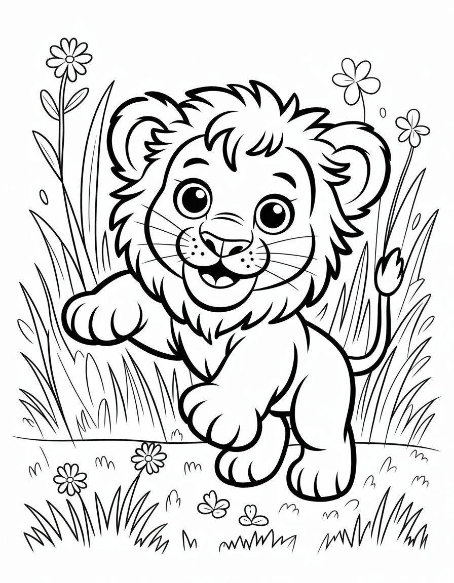 cute zoo animal coloring page