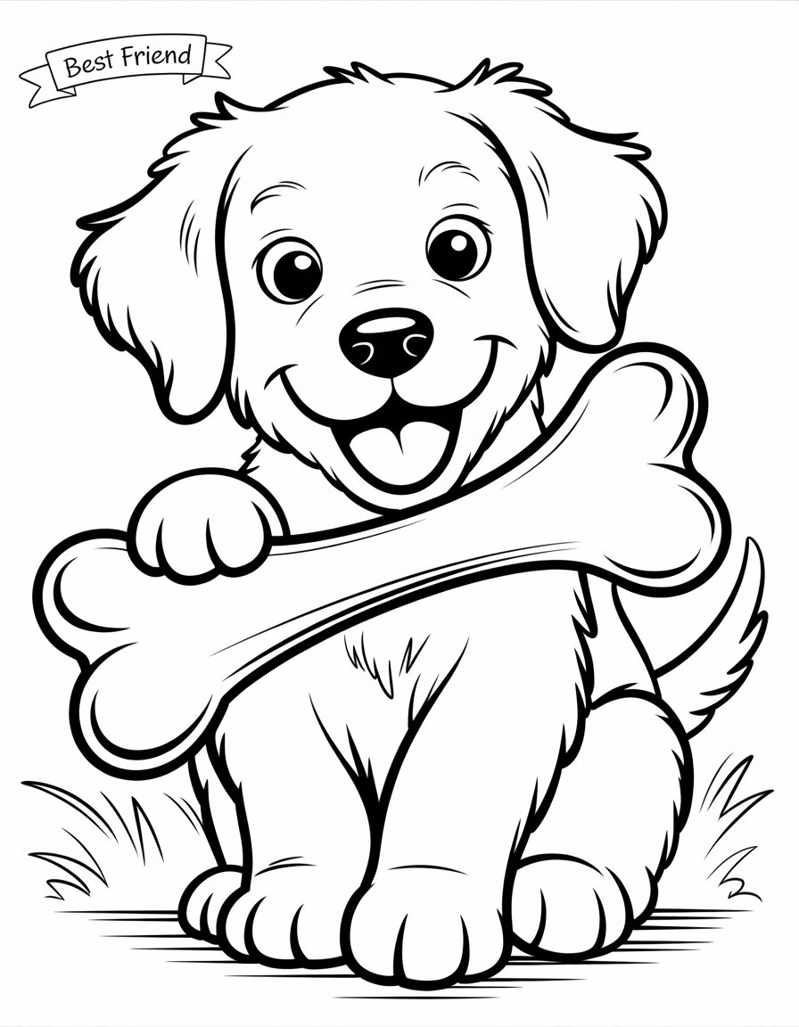 dog coloring page