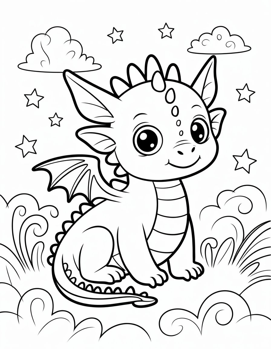 dragon coloring page