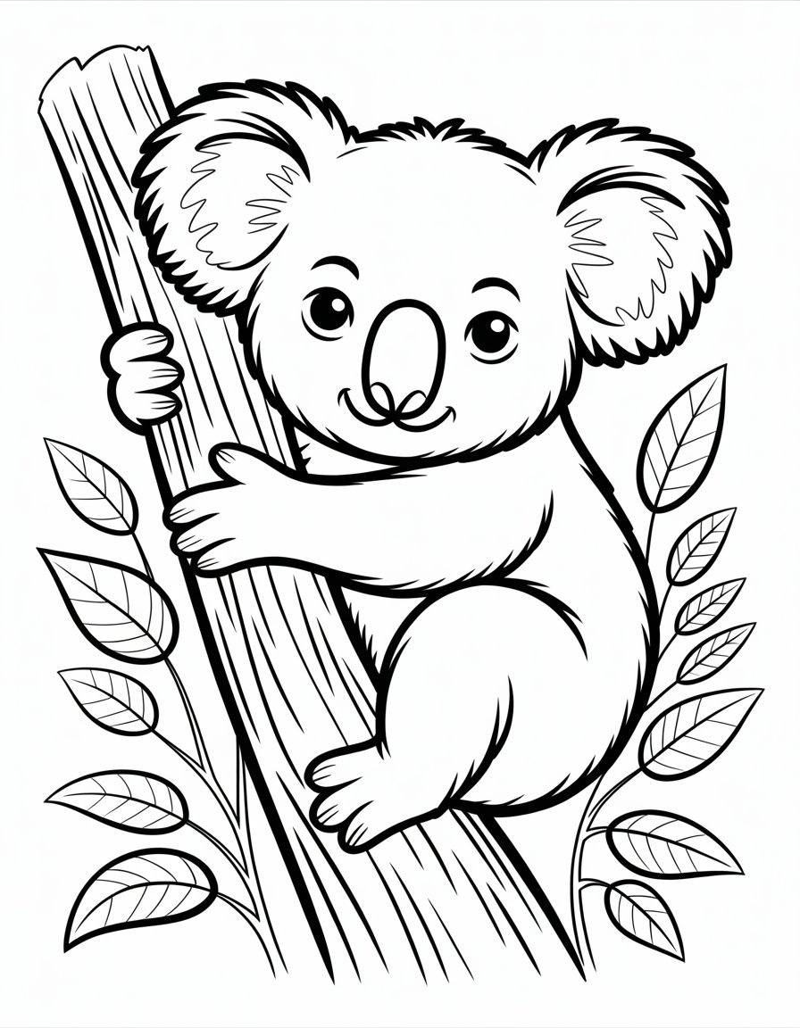 koala coloring page