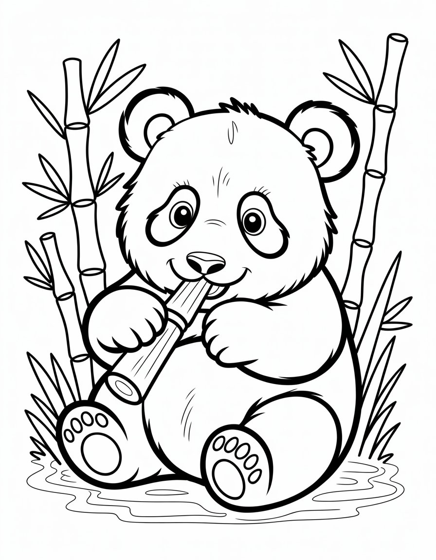 panda coloring page