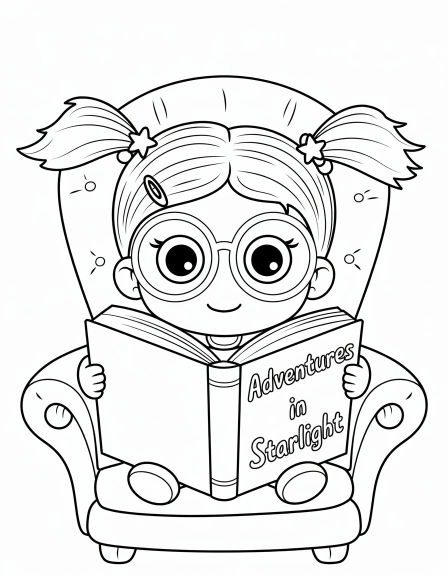 Chibi Reading a Book