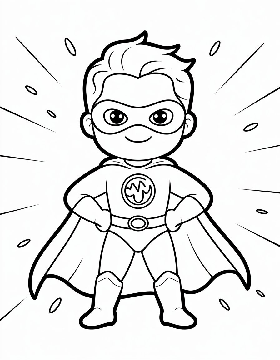 Chibi Superhero Pose