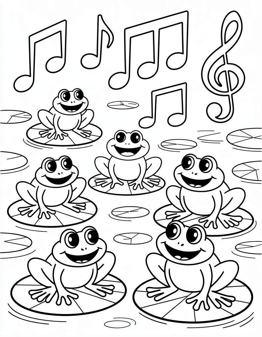 Frog Choir on Lily Pads