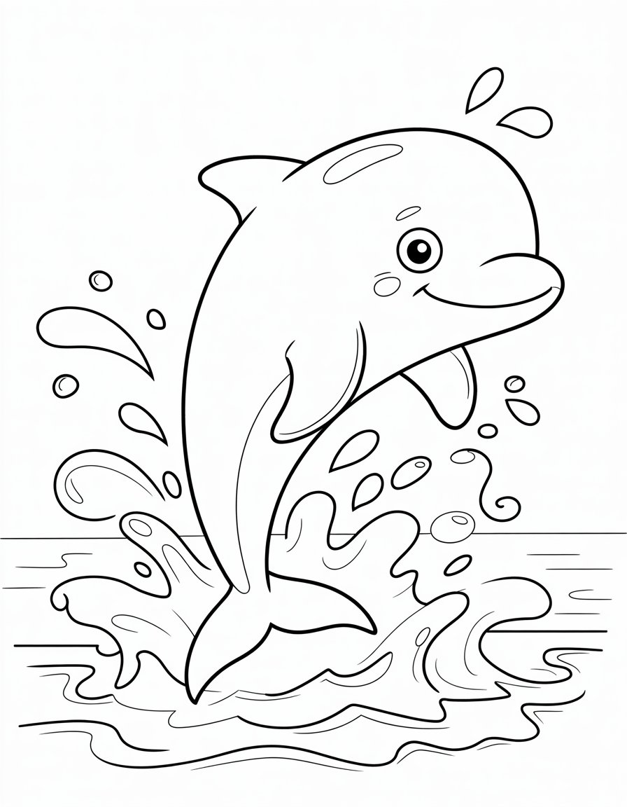Leaping Baby Dolphin
