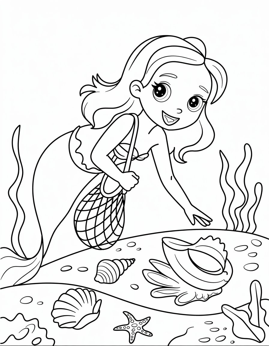 Mermaid's Seashell Hunt