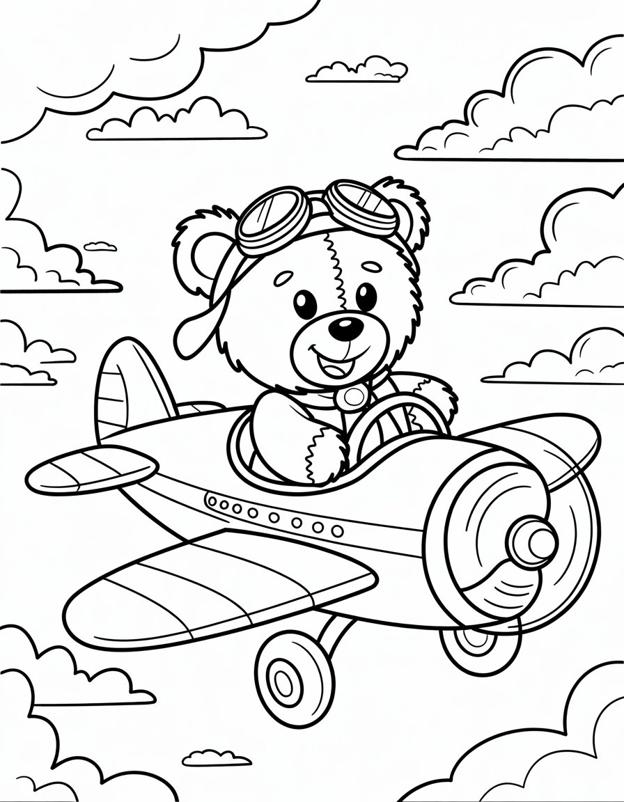 Pilot Teddy Takes Off