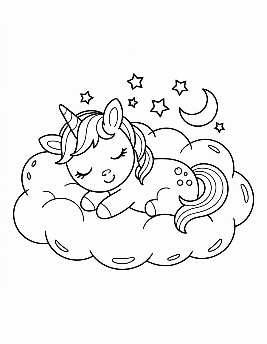 Sleepy Cloud Unicorn