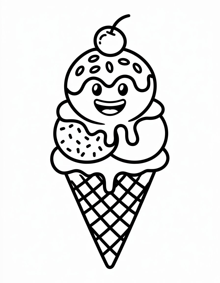 Sweet Triple Scoop Smile