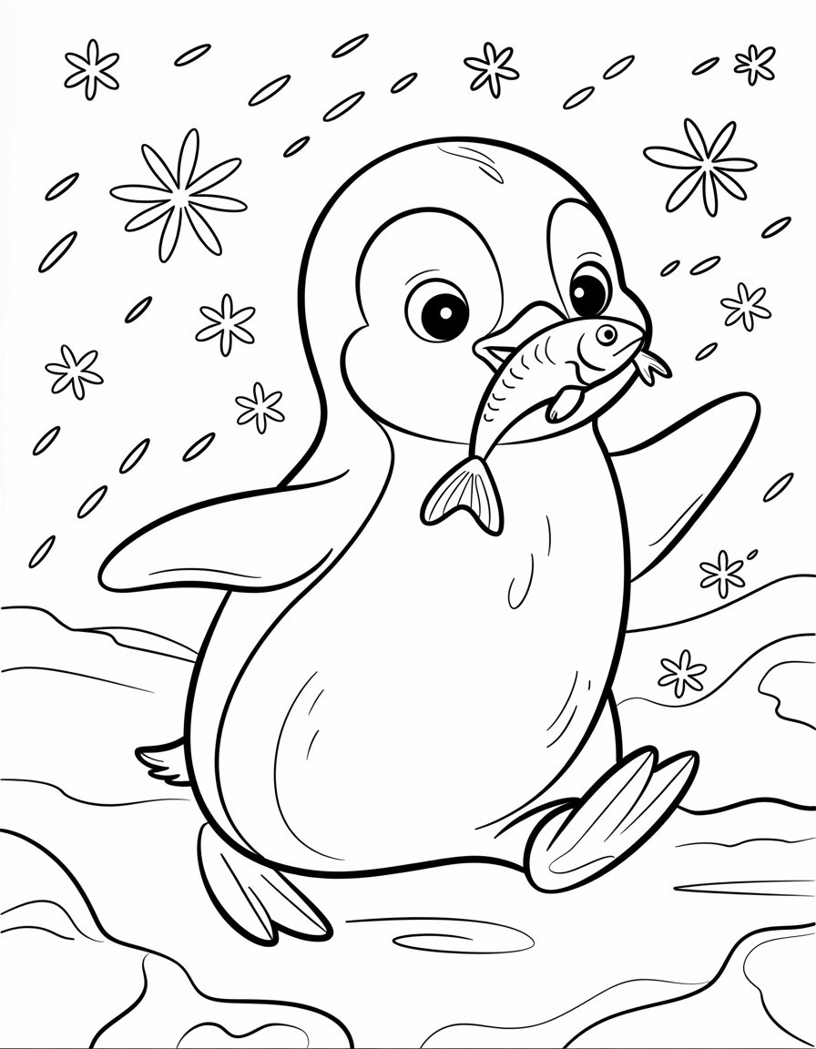 Waddling Baby Penguin