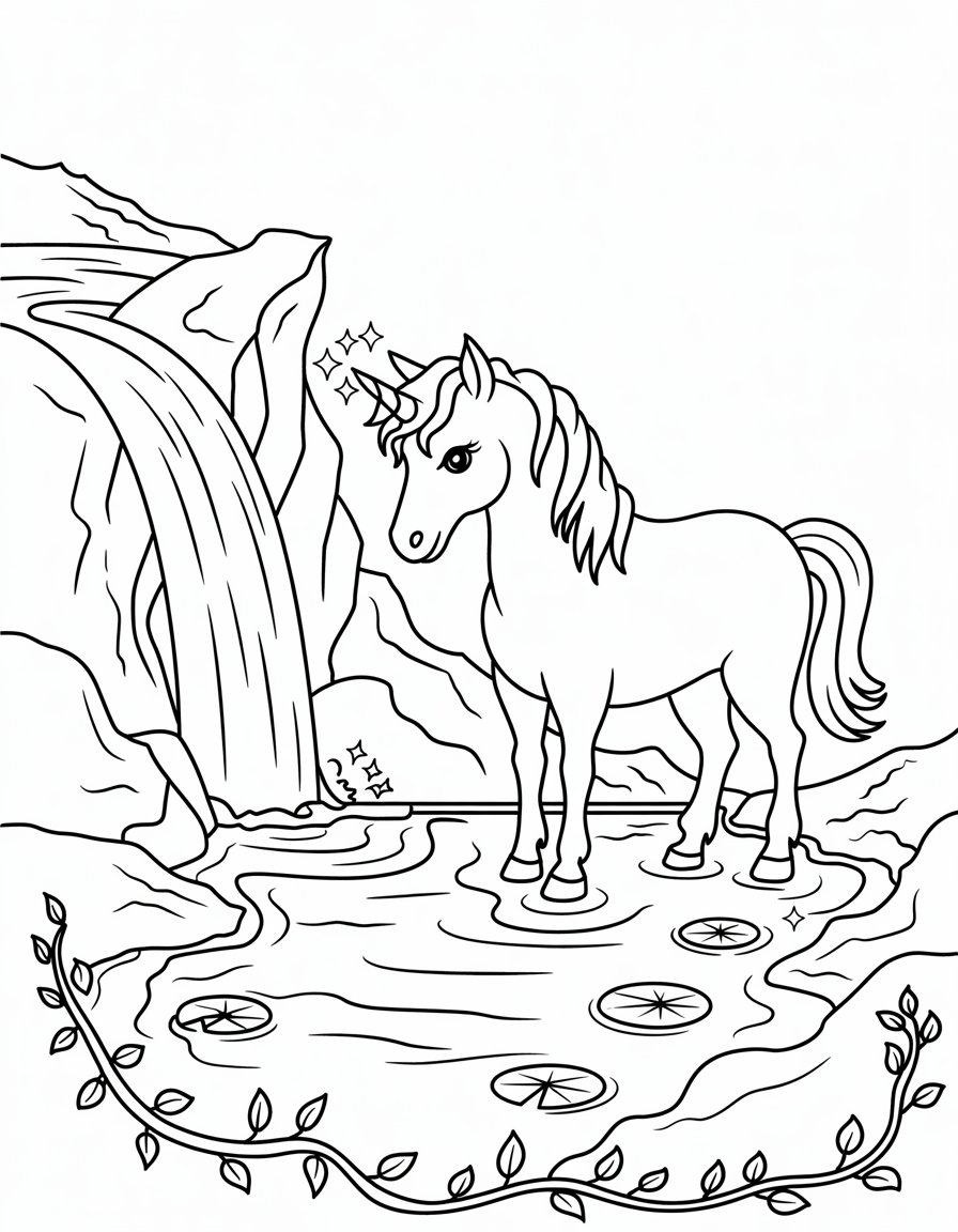 Waterfall Wonder Unicorn