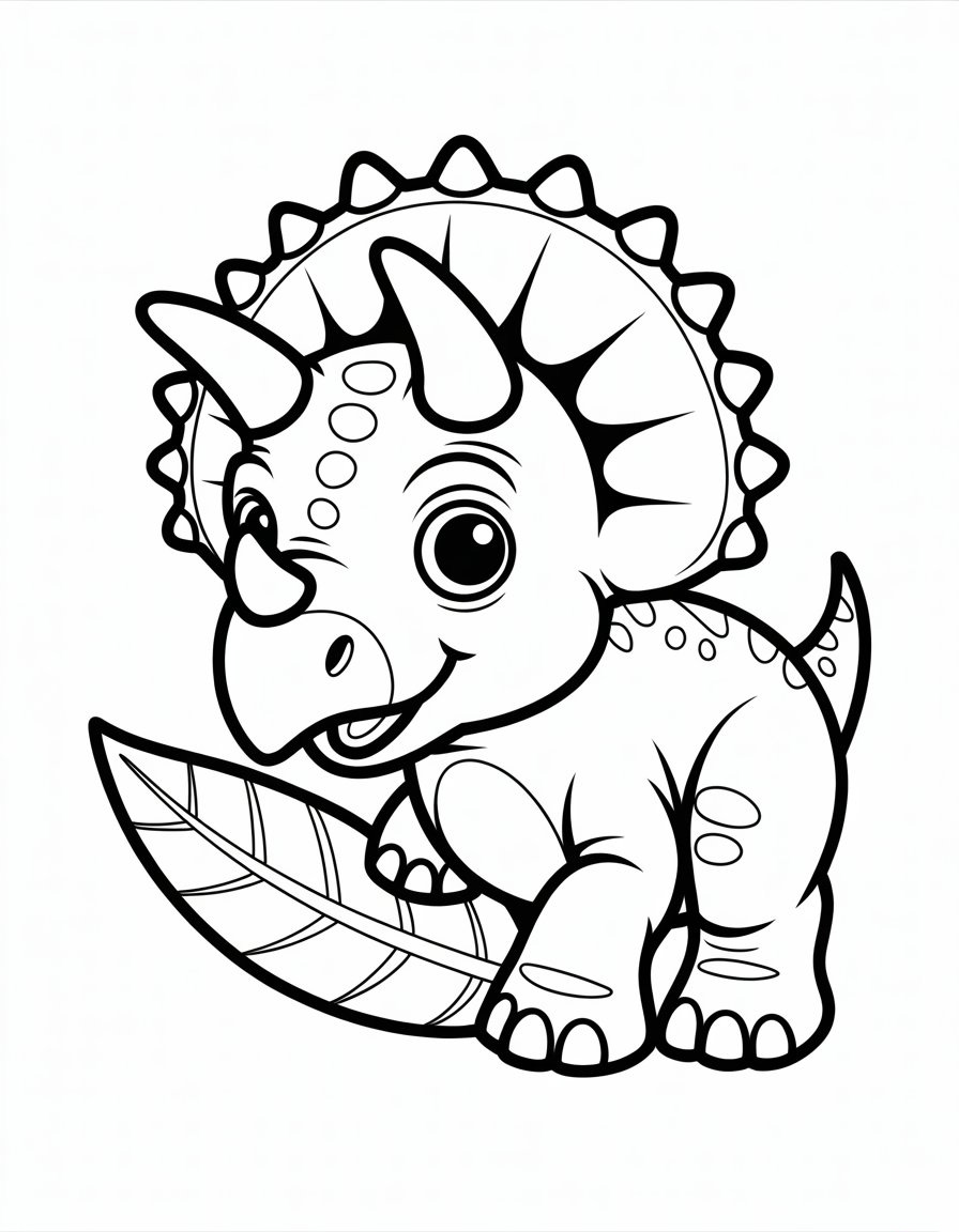baby dinosaur coloring page