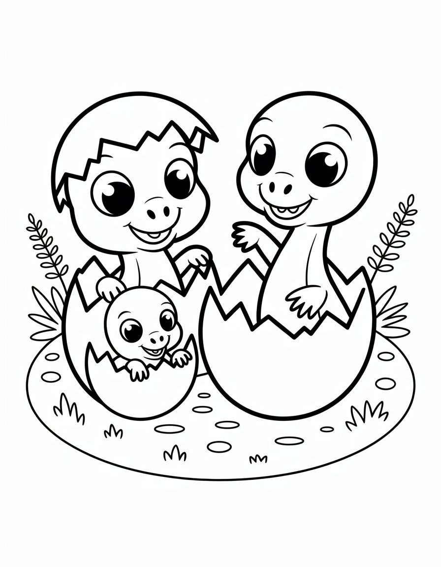 cute dinosaur coloring page