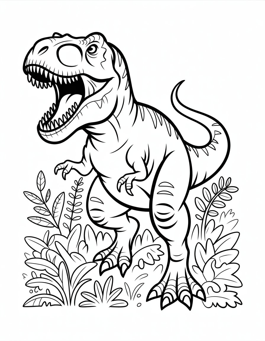 dinosaur coloring page for adults