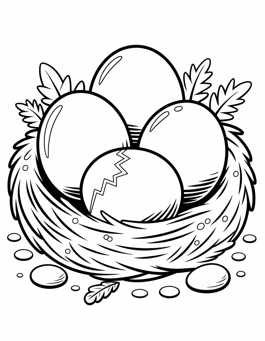 dinosaur eggs coloring page