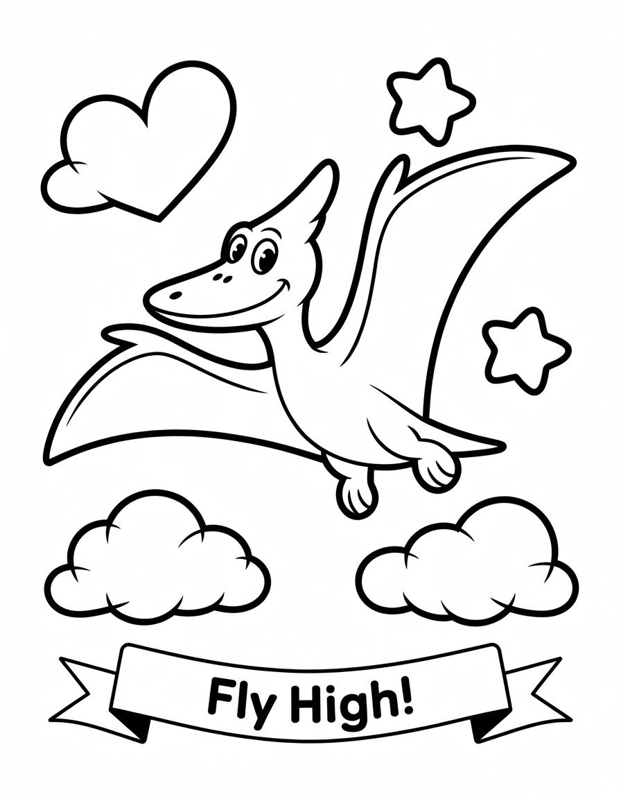 easy dinosaur coloring page