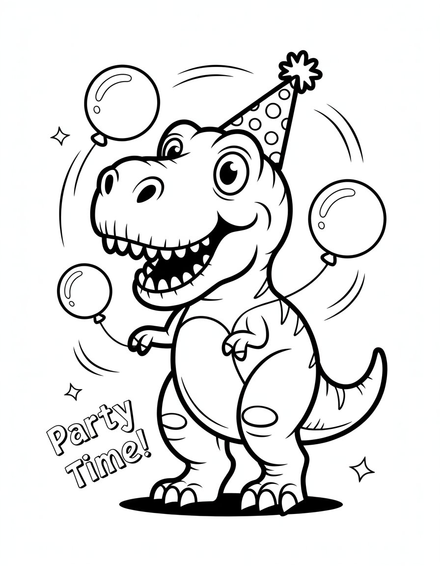 funny dinosaur coloring page