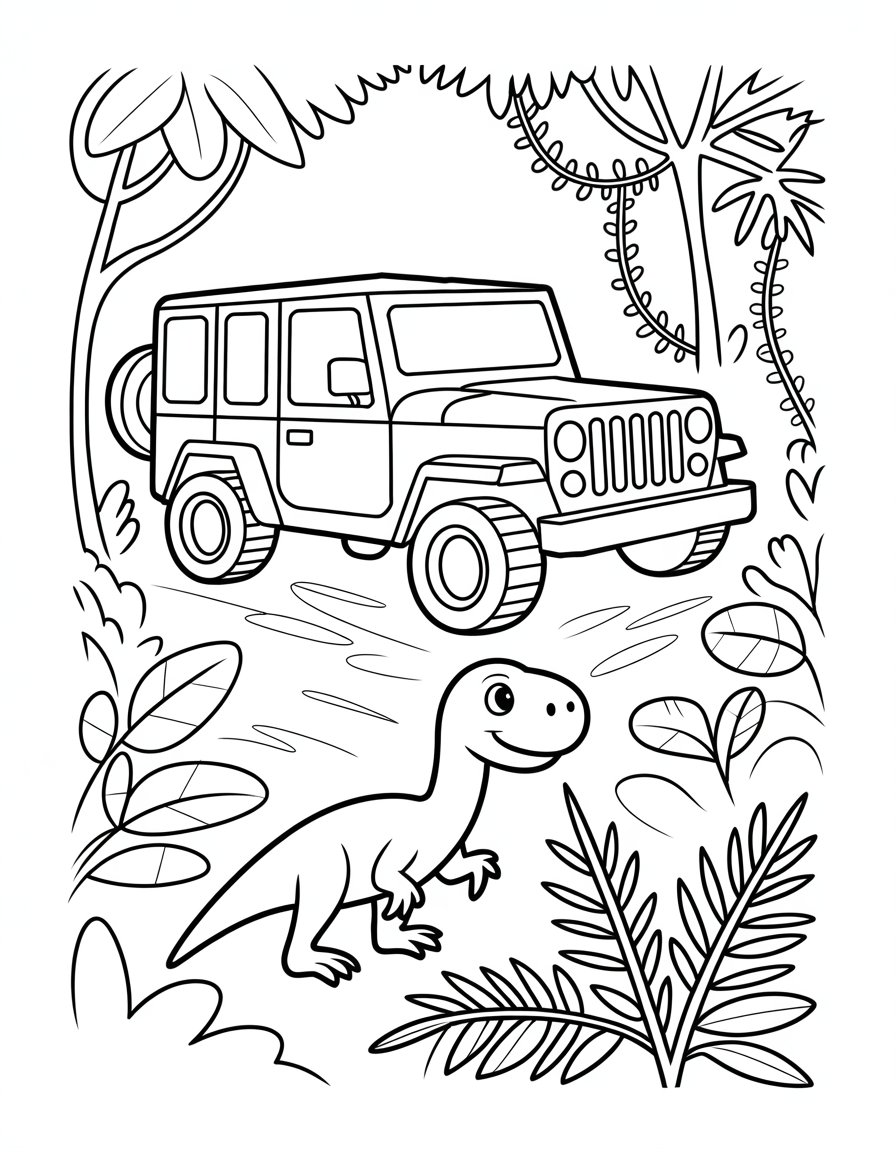 jurassic park coloring page