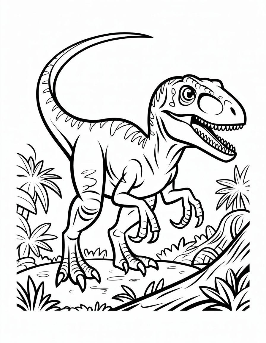 jurassic world realistic dinosaur coloring page