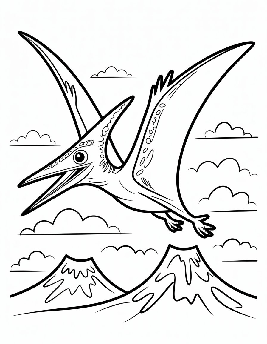 pteranodon coloring page