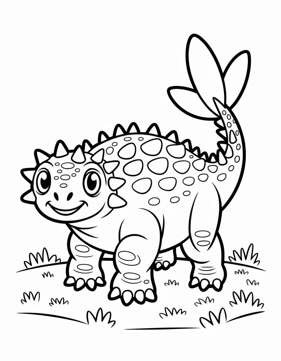 simple dinosaur coloring page