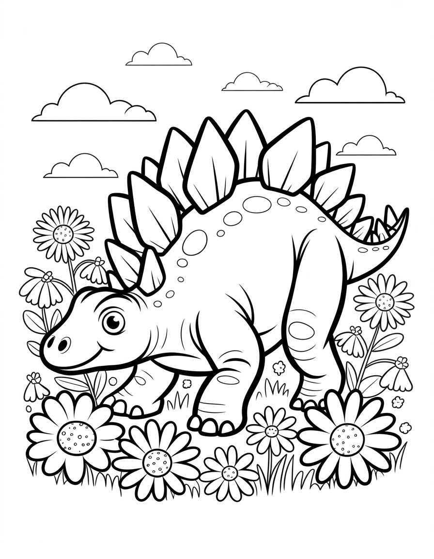 stegosaurus coloring page 2