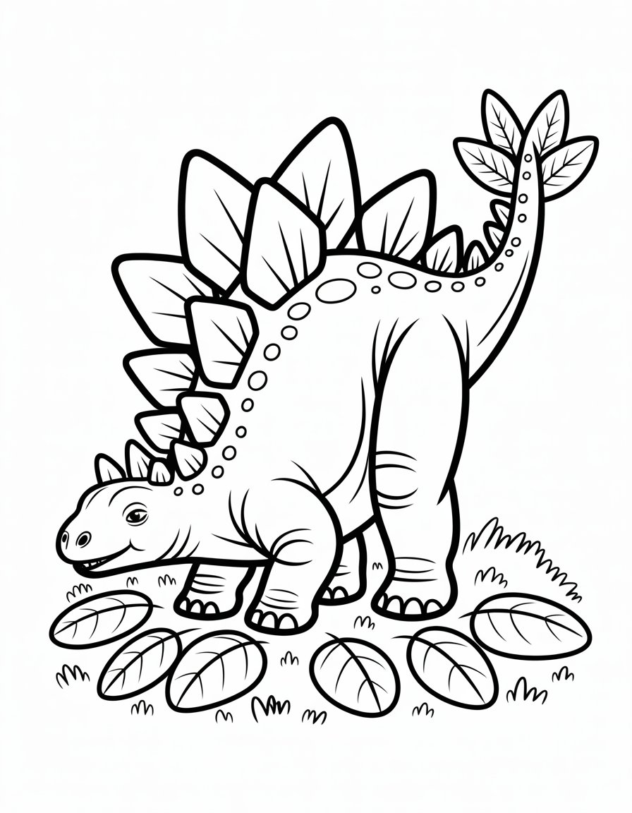 stegosaurus coloring page