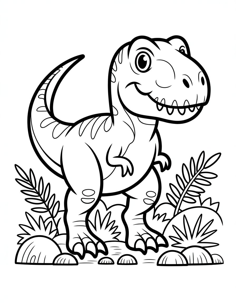 t rex coloring page free