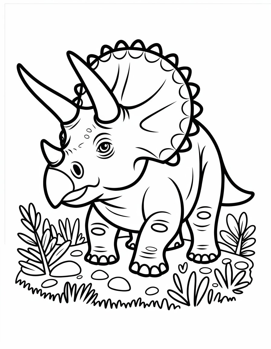 triceratops coloring