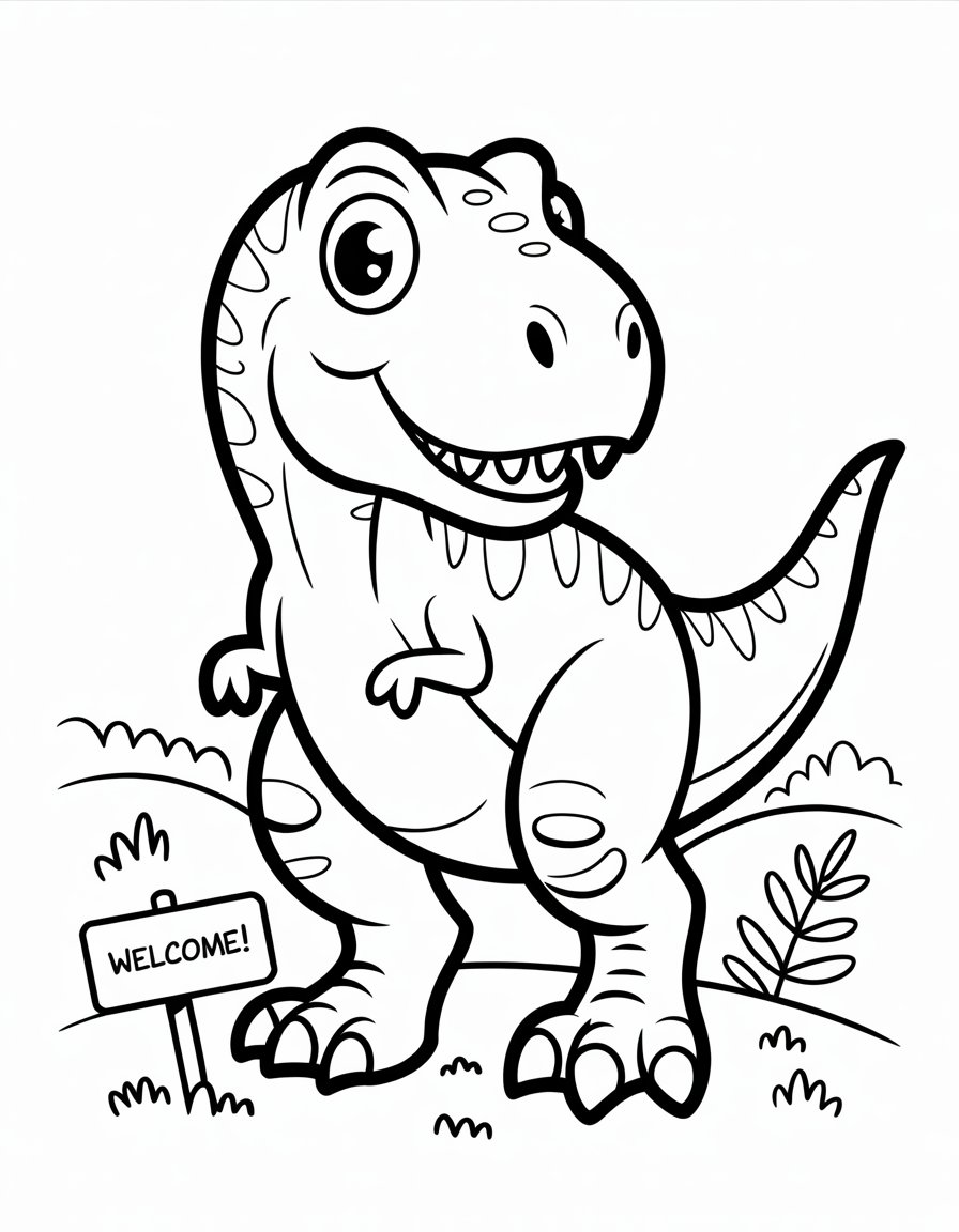 tyrannosaurus coloring page