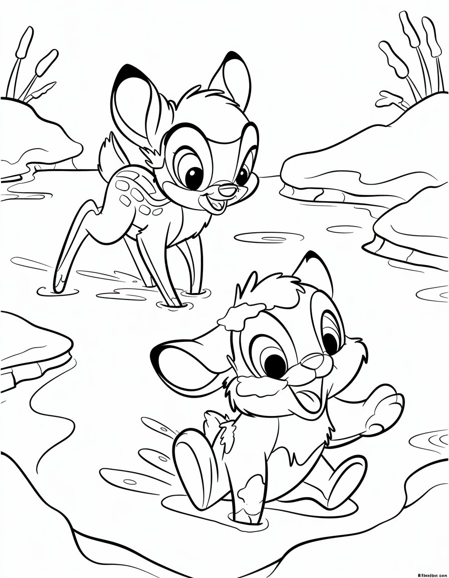 Bambi and Thumper on Ice