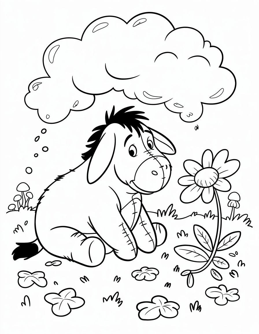 Eeyore with a Flower
