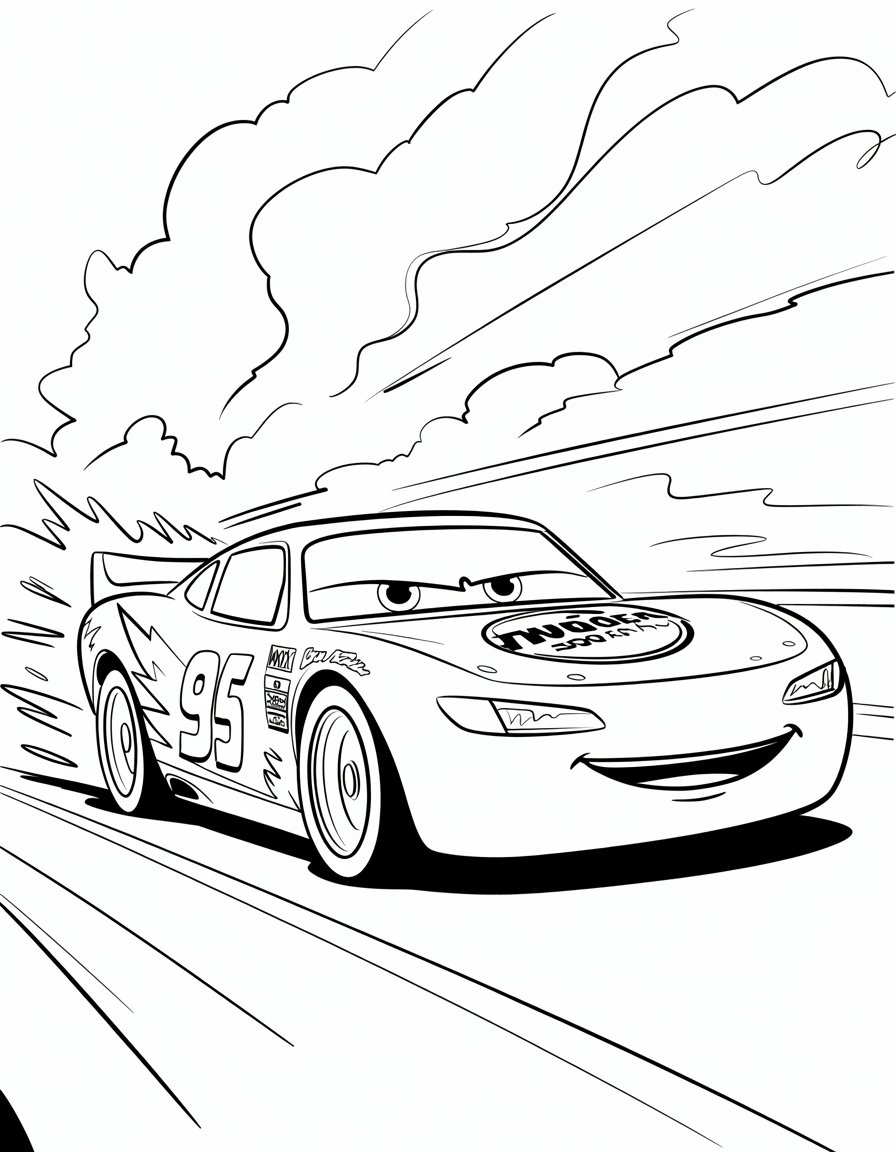Lightning McQueen Racing Fast