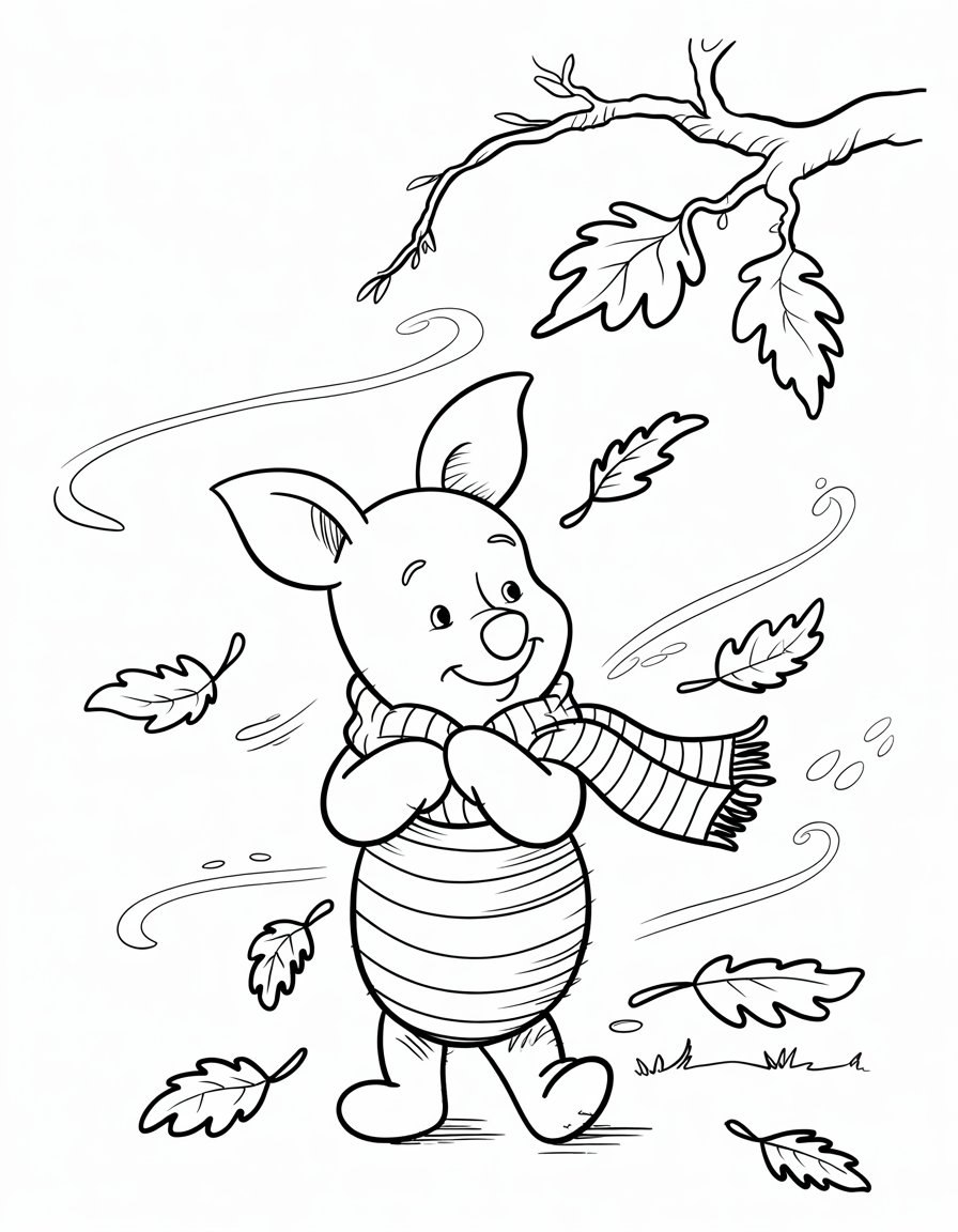 Piglet on a Windy Day