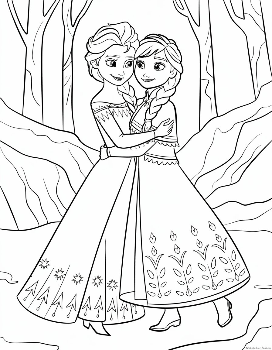 Sisters Elsa and Anna