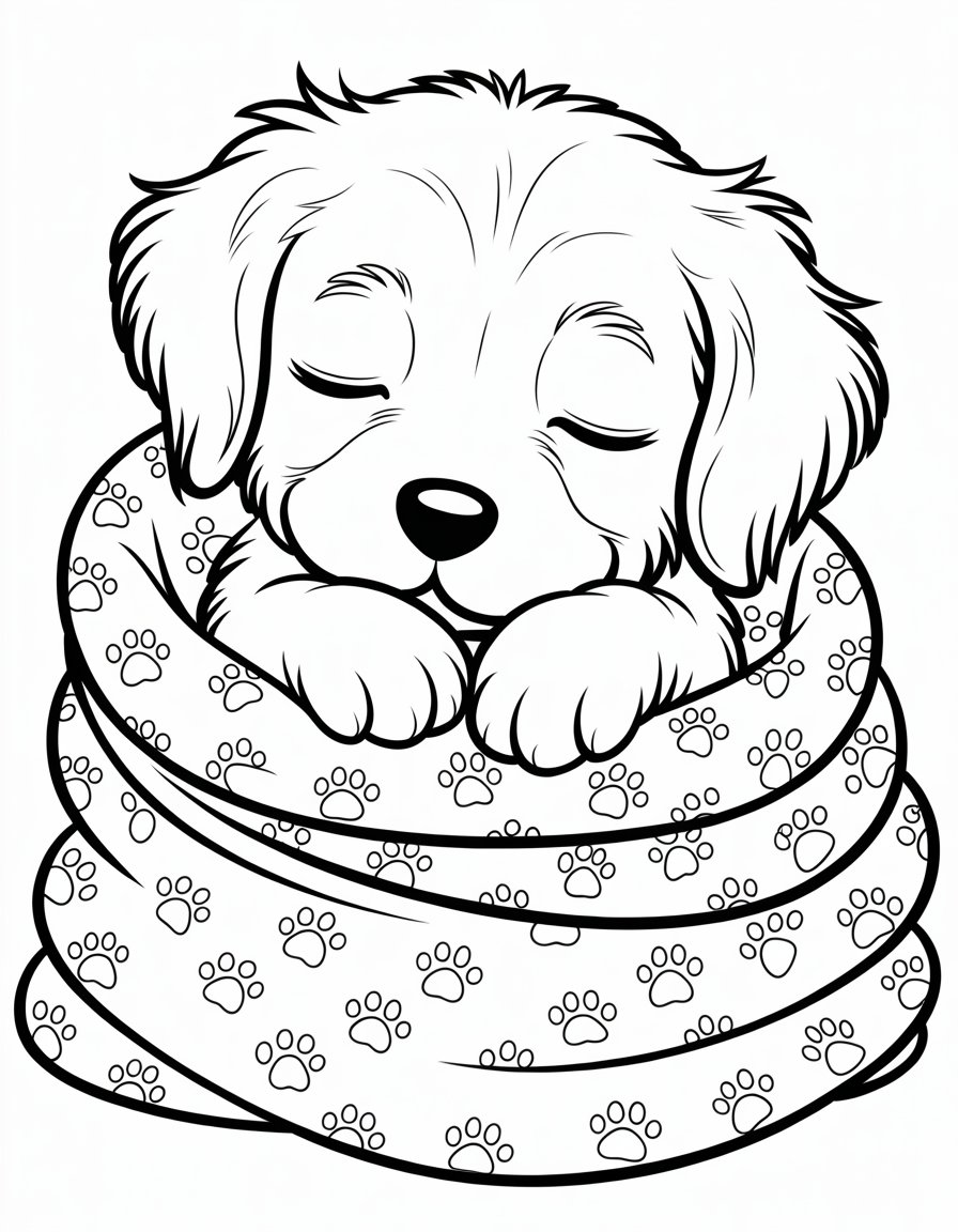 baby dog coloring page