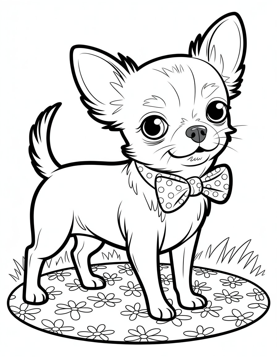 chihuahua dog coloring page