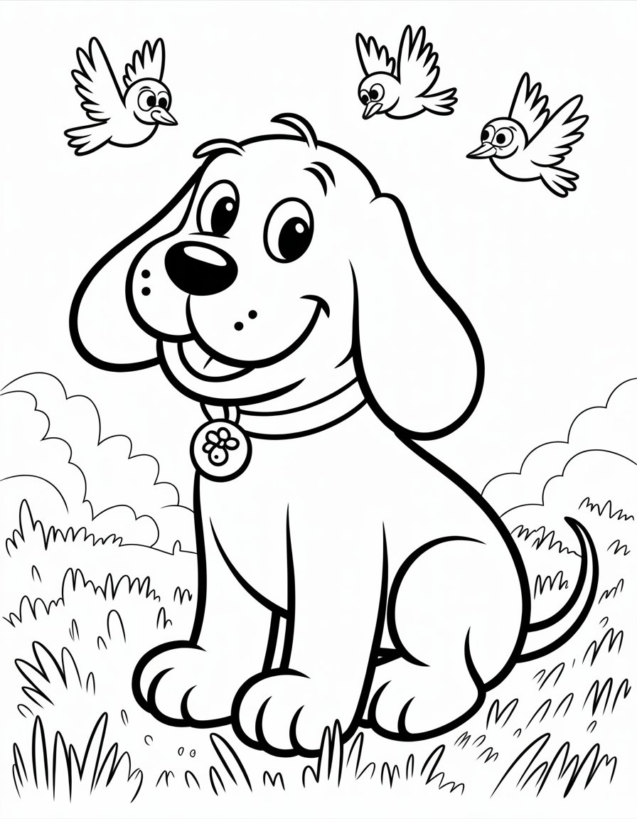 clifford the big red dog coloring page