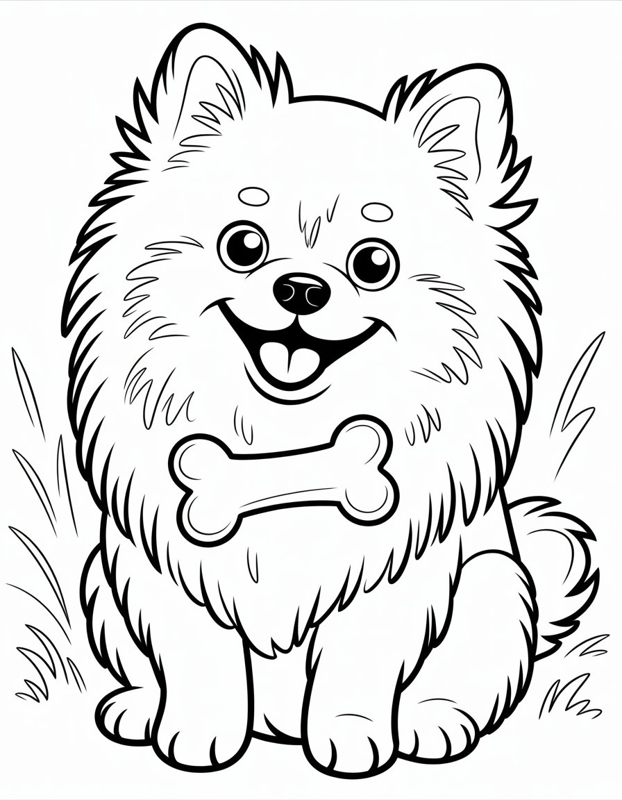 cute dog coloring page
