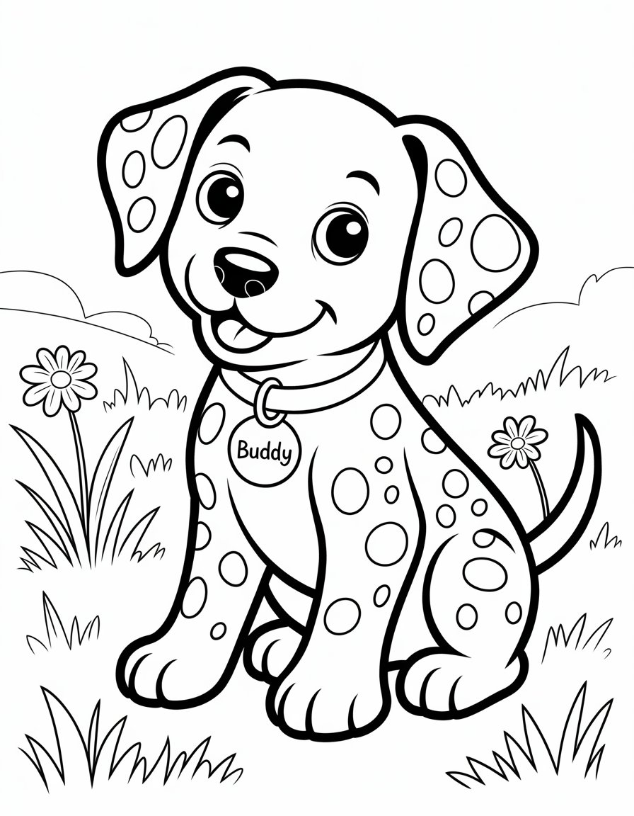 dalmatian dog coloring page