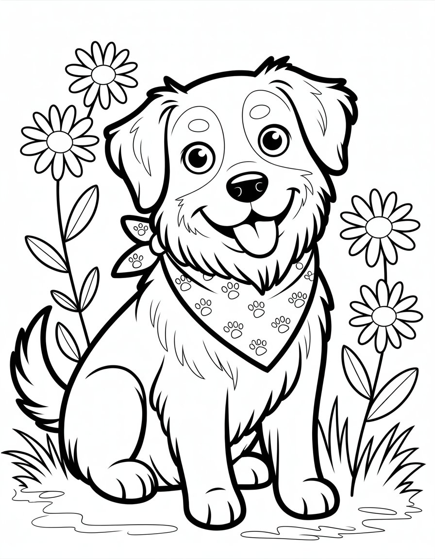 Free Dog Coloring Pages PDF Printables Colorings
