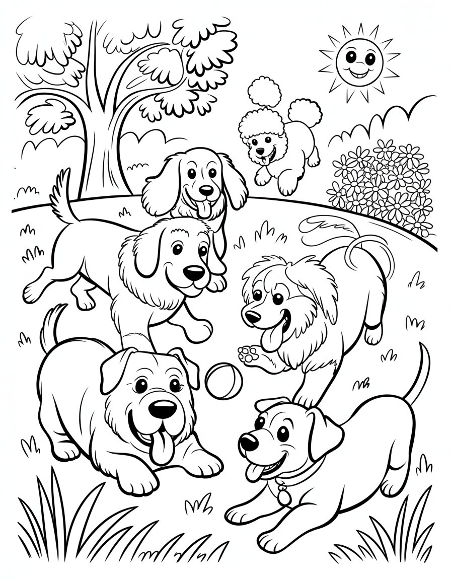 dog day coloring page
