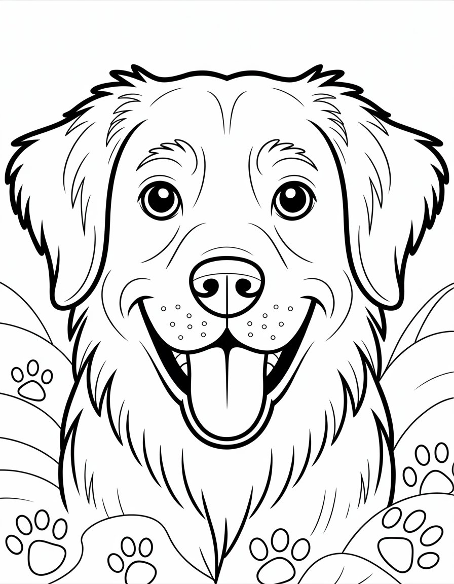 dog face coloring page