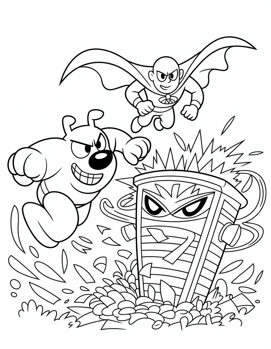 dog man scarlet shredder coloring page