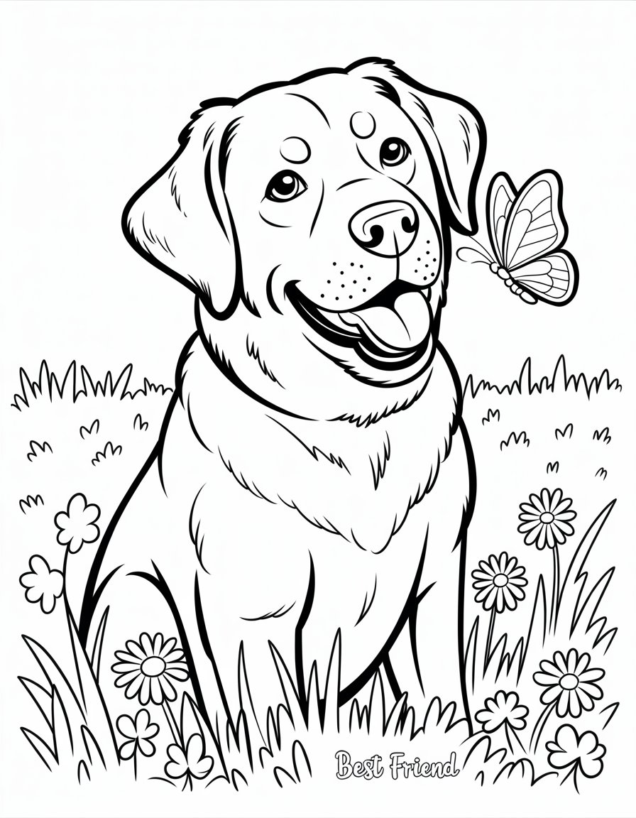 labrador retriever coloring page