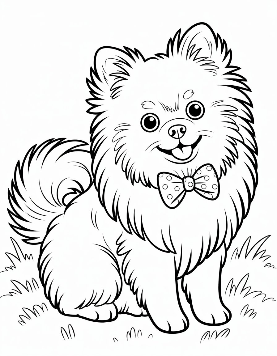 pomeranian dog coloring page
