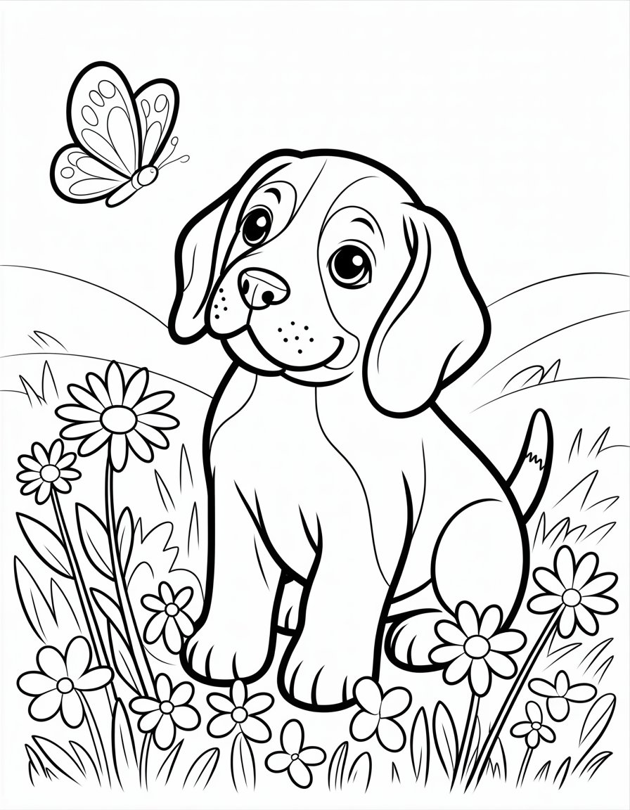 puppy coloring page