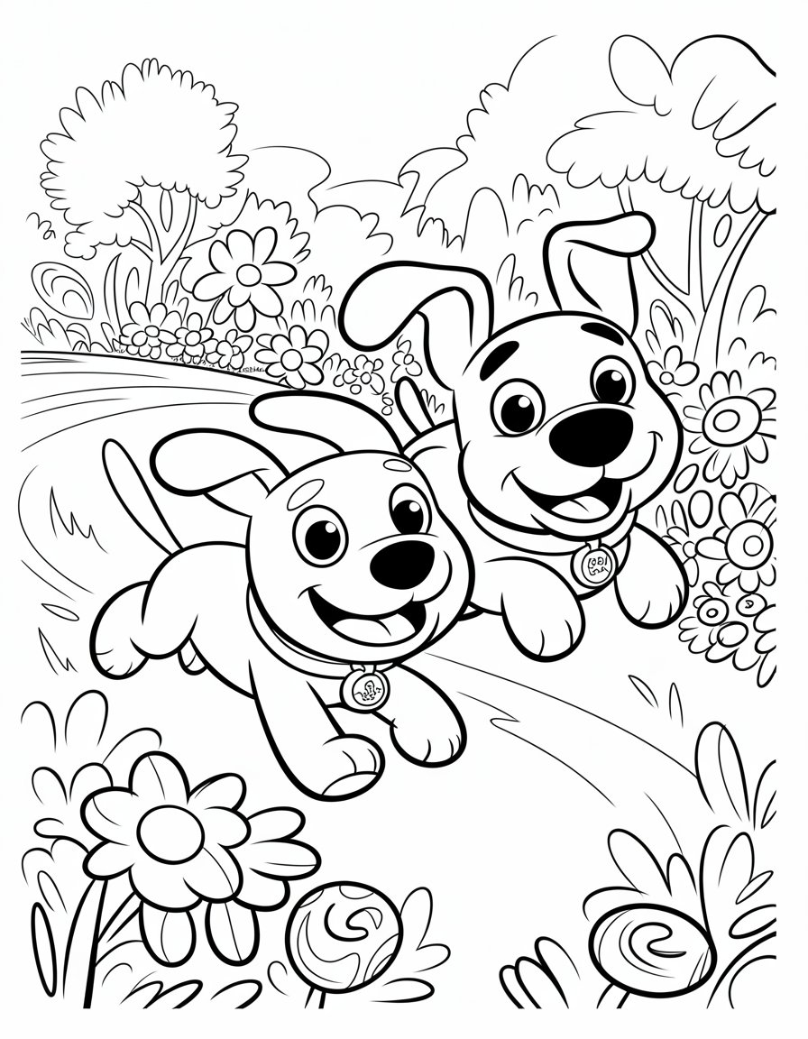 puppy dog pals coloring page